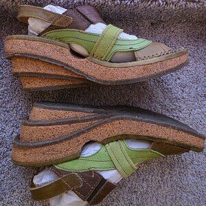 The Art Company Cork Wedge Heel Sandals